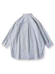 五分袖ストライプシャツ