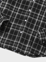 微起毛 3色展開タータンチェック柄ワークシャツ