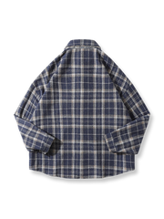 微起毛 3色展開タータンチェック柄ワークシャツ