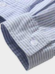 ストライプエンブロイダリーシャツ