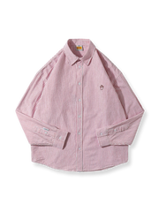 ストライプエンブロイダリーシャツ