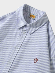 ストライプエンブロイダリーシャツ