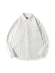 マルチカラー ゆったりフィット コットンシャツ