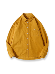 マルチカラー ゆったりフィット コットンシャツ