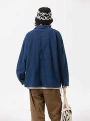 デニムコントラストノッチドラペルテーラードジャケット