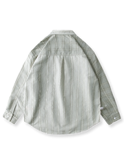 ウォッシュドレターパッチ長袖シャツ