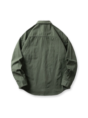 開襟長袖ワークシャツ