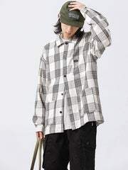 チェック柄ワークシャツ