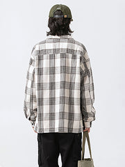 チェック柄ワークシャツ