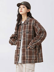 チェック柄ワークシャツ