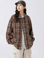 チェック柄ワークシャツ