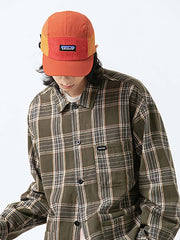 チェック柄ワークシャツ