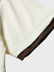 レイヤード風 プリント半袖Tシャツ