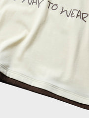 レイヤード風 プリント半袖Tシャツ