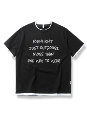 レイヤード風 プリント半袖Tシャツ