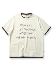 レイヤード風 プリント半袖Tシャツ