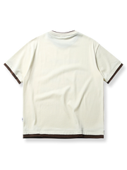 レイヤード風 プリント半袖Tシャツ