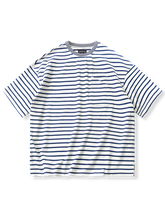 ボーダー柄 丸首Tシャツ