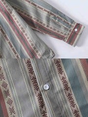 民族調 トーテムプリントシャツ