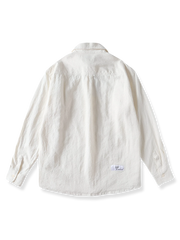 オリジナル加工 ジャガード 綿麻 長袖シャツ