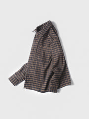 色織り チェック柄 長袖シャツ