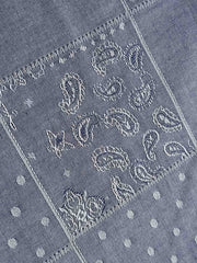 スカーフの縁のロック処理ディテール