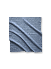 ペイズリー柄とドット柄のリネンコットン混紡スカーフ全体画像