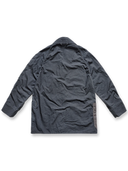 製品画像: 柔術メッシュリップストップはんてんのフロント全体画像。軽量で通気性に優れたリップストップメッシュを使用。
詳細画像: コットンメッシュとリップストップ生地のディテール画像。ヴィンテージ感のあるウォッシュ加工を施し、耐久性も向上。