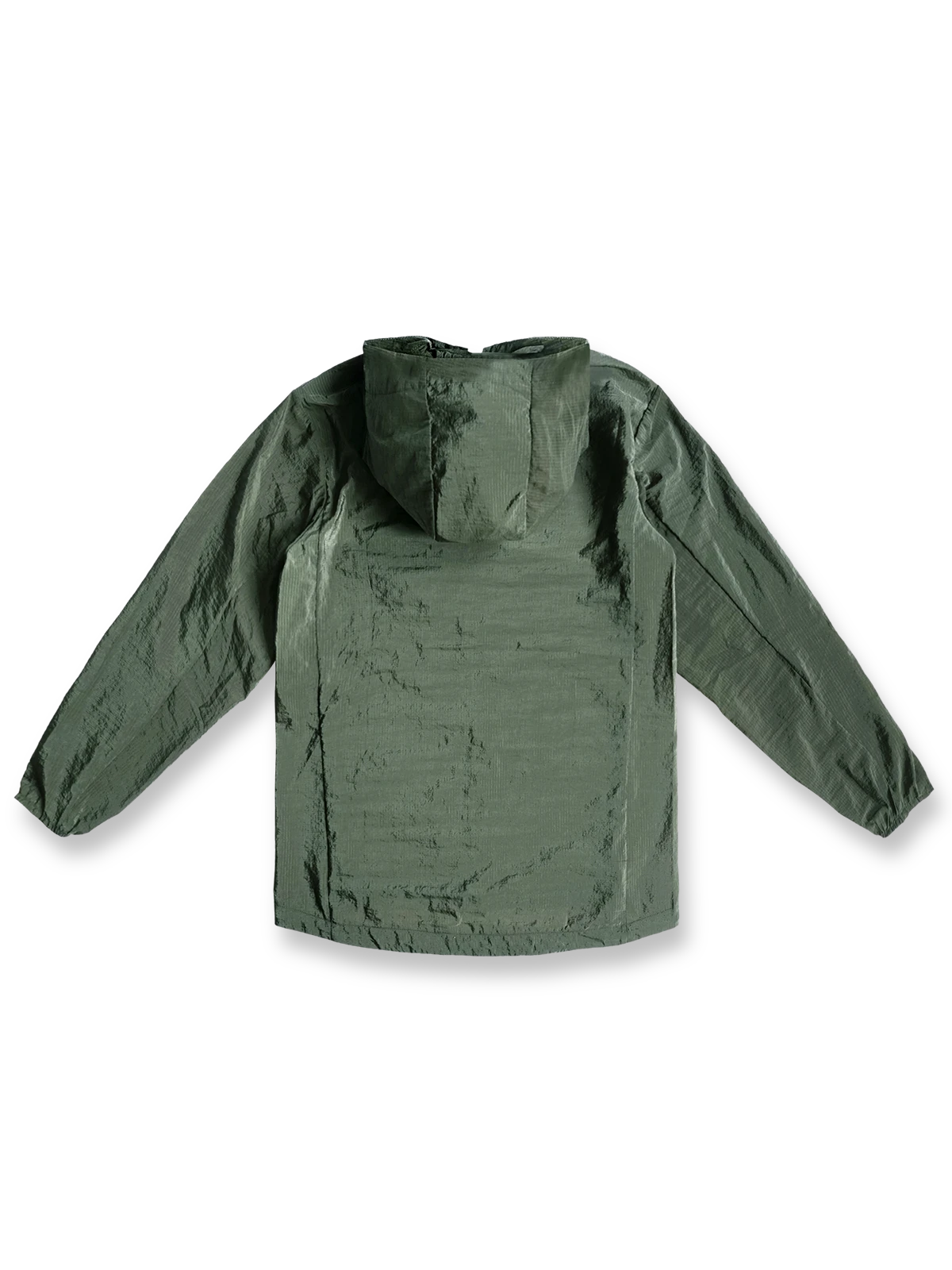 製品画像:超軽量ナイロン アウトドア ウィンドシェルの正面画像です。撥水加工が施されたデザインです。
詳細画像:超軽量ナイロン ウィンドシェルの撥水加工部分の詳細画像です。水滴を弾く様子が確認できます。