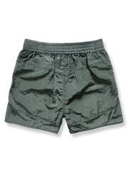 製品画像:軽量ナイロン レディース アウトドアスポーツショートパンツの正面画像です。シンプルかつ洗練されたデザインです。
詳細画像:ナイロングリッド素材と機能ポケットの詳細画像です。軽量で通気性に優れた生地を強調しています。