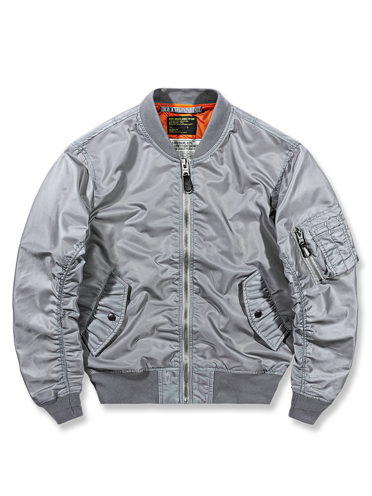 値下げ　MA-1 フライトジャケット　グレー 多色展開 MA-1フライトジャケット-PESSOA CLUB