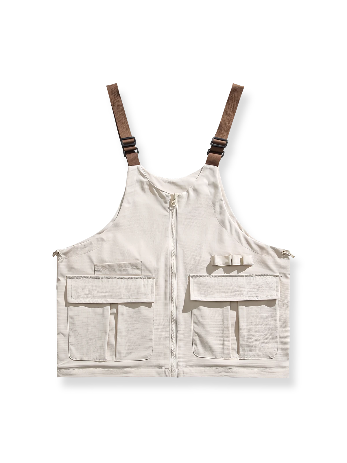 製品画像
「アウトドア ユーティリティ ワークベスト(アイボリー、ネイビー、ブラック)の正面全体図。耐久性に優れたポリエステル素材と多機能なフラップポケットを備え、アウトドアから日常まで幅広く活躍するユーティリティベスト。」
詳細画像
「アウトドア ユーティリティ ワークベストのディテール特写。両サイドの大容量フラップポケットが小物やツールを収納可能。調節可能なショルダーストラップが多様な体型にフィットし、フロントのジッパー仕様がスムーズな着脱を実現。」