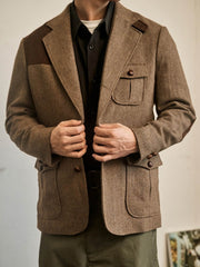 ヘリンボーン ハンティングジャケット