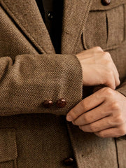 ヘリンボーン ハンティングジャケット