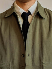 テンセル混紡 ミリタリーグリーンシャツ