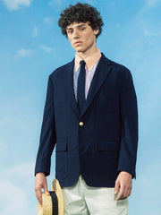 ネイビーブレザー シングルブレストテーラードジャケット