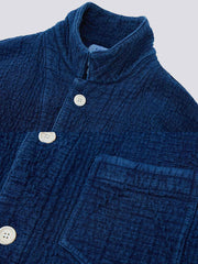 植物染め ヘビーウェイト ブルー カジュアル ジャケット