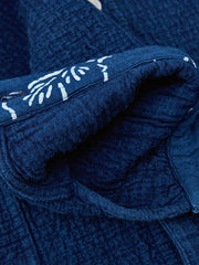 植物染め ヘビーウェイト ブルー カジュアル ジャケット