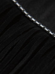 バイオレット色 フリンジジャケット