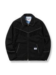 バイオレット色 フリンジジャケット