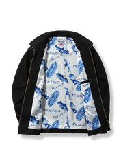 バイオレット色 フリンジジャケット