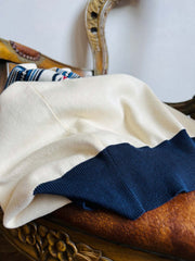 ナバホスタイル&ウェスタンカウボーイ柄 ニット半袖Tシャツ