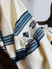 ナバホスタイル&ウェスタンカウボーイ柄 ニット半袖Tシャツ