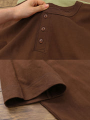 レトロヘビーウェイトヘンリーネックシャツ