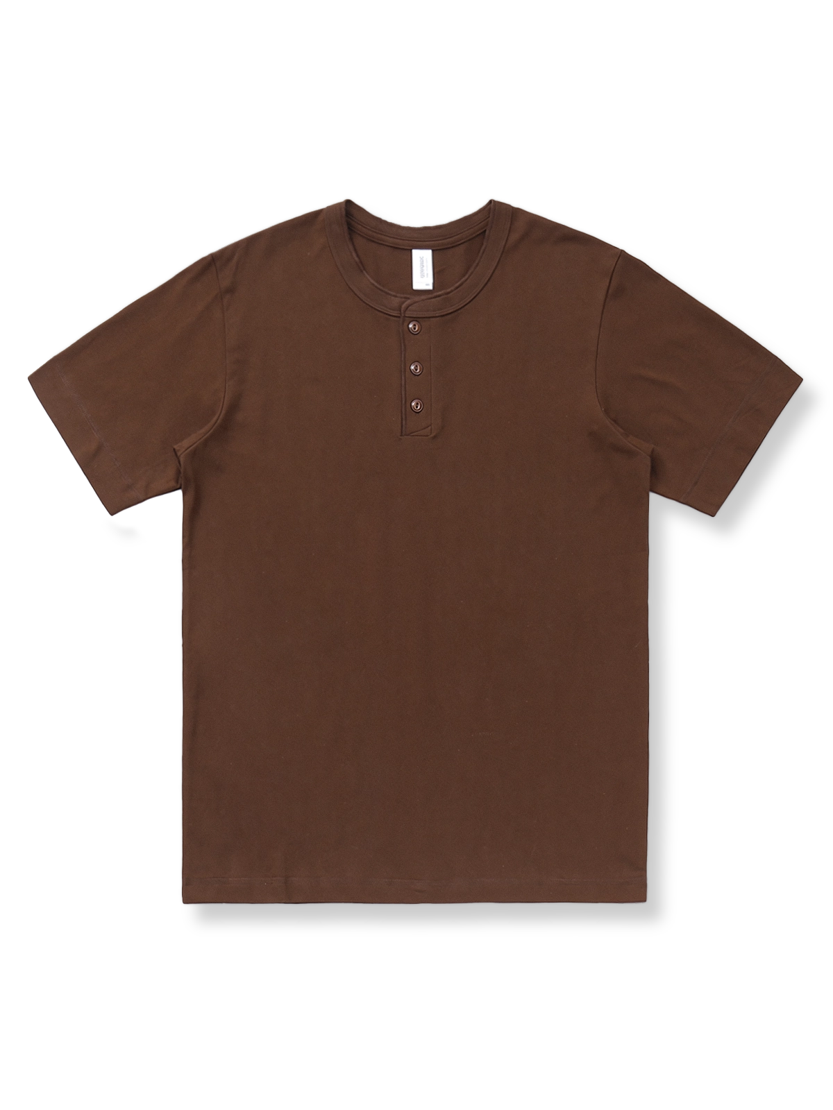 製品画像: アメリカンレトロヘビーウェイトワークウェアコットンヘンリーネックシャツ正面図