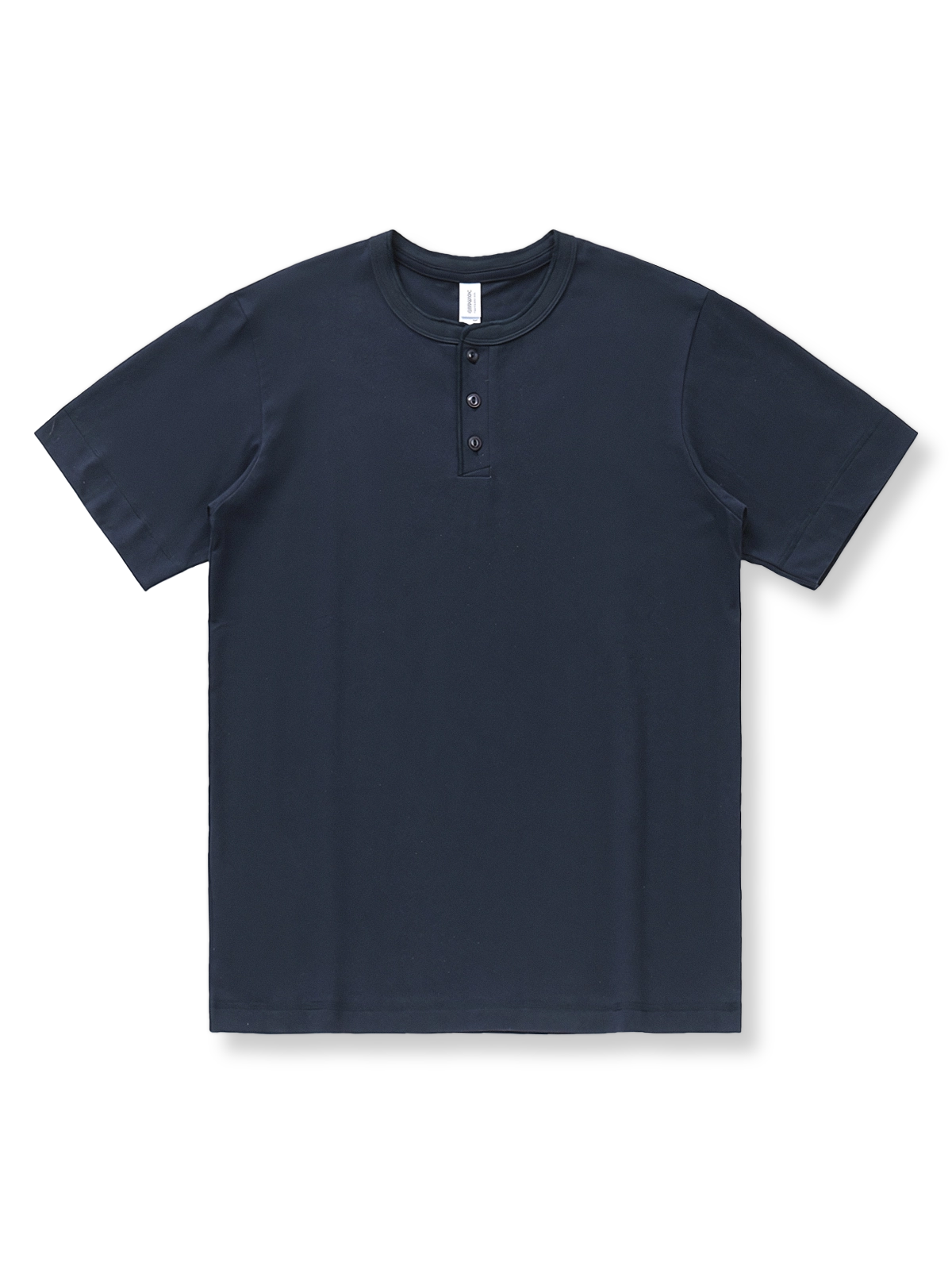 製品画像: アメリカンレトロヘビーウェイトワークウェアコットンヘンリーネックシャツ正面図