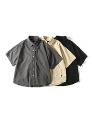 ダイアゴナルポケット半袖シャツ