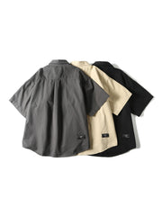 ダイアゴナルポケット半袖シャツ