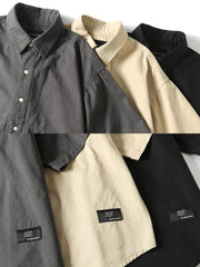 ダイアゴナルポケット半袖シャツ