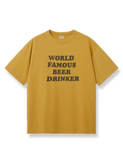 定番DRINKING TEAMシリーズプリントヴィンテージオーダーTシャツ正面図